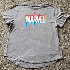 🖤 💛Marvel Kids Gray Tee with Multicolor Drip Logo